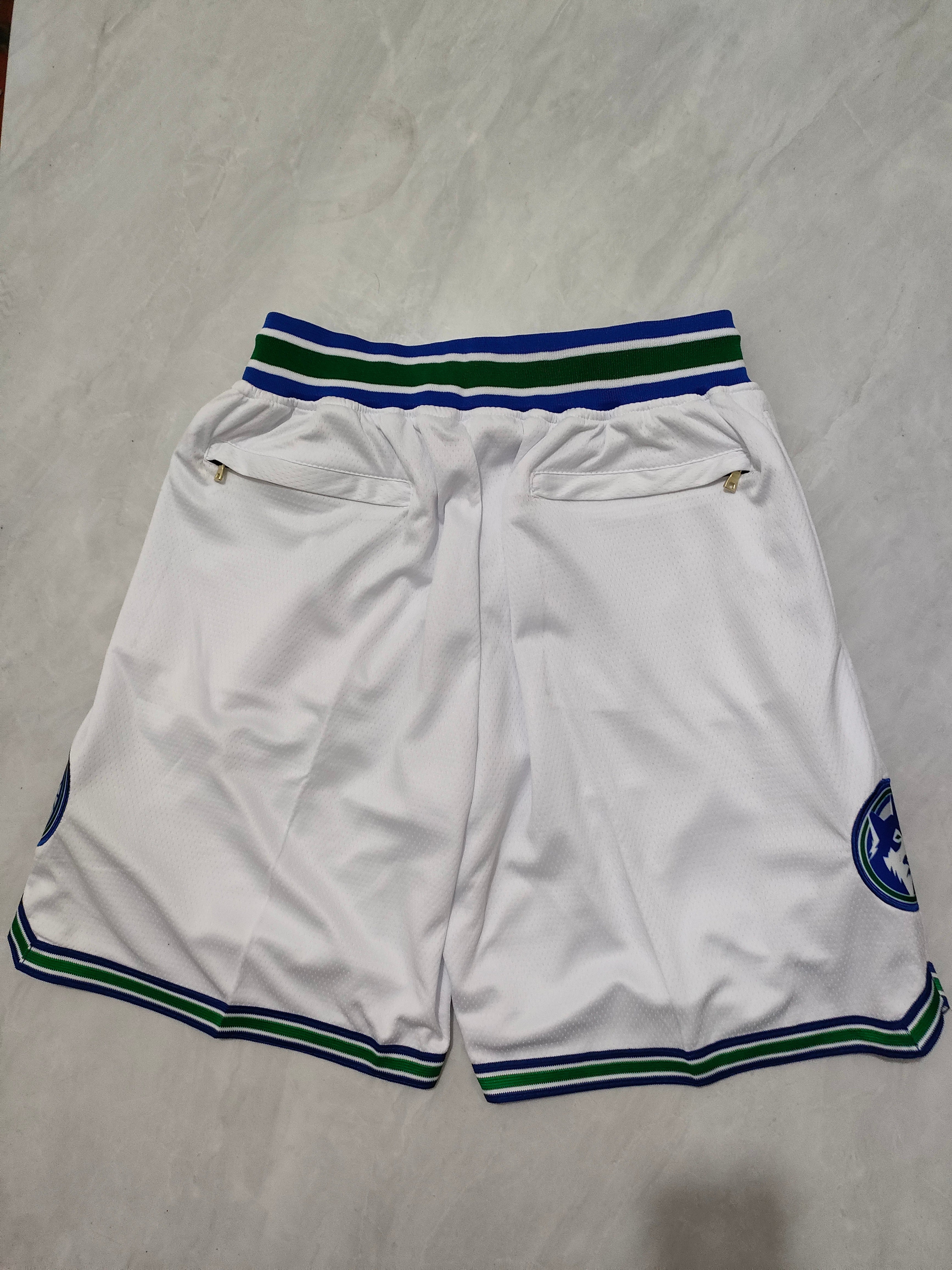 Minnesota Timberwolves White Classic Edition Pocket Shorts