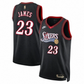 LeBron James #23 Philadelphia 76ers White City Edition Swingman Jersey