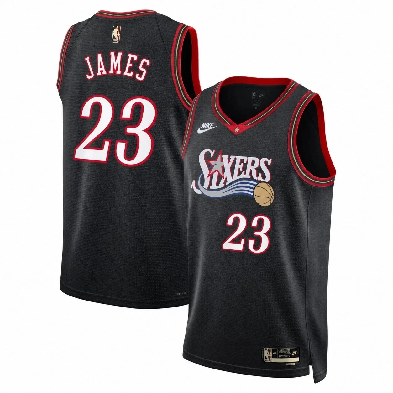 LeBron James #23 Philadelphia 76ers White City Edition Swingman Jersey