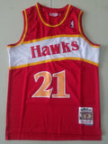 Men's Atlanta Hawks Dominique Wilkins 1986-87 Red Hardwood Classics Swingman Jersey