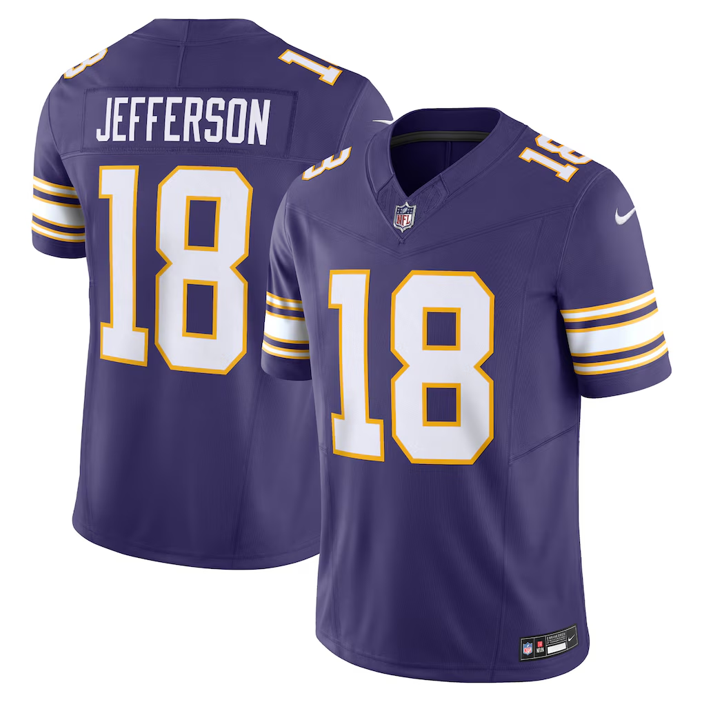 Justin Jefferson #18 Minnesota Vikings Vapor F.U.S.E. Limited Throwback Purple Jersey