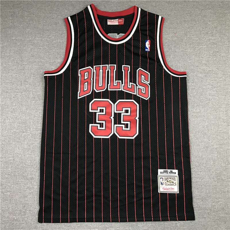 Chicago Bulls Scottie Pippen #33 1995-96 Throwback ― Embroidered