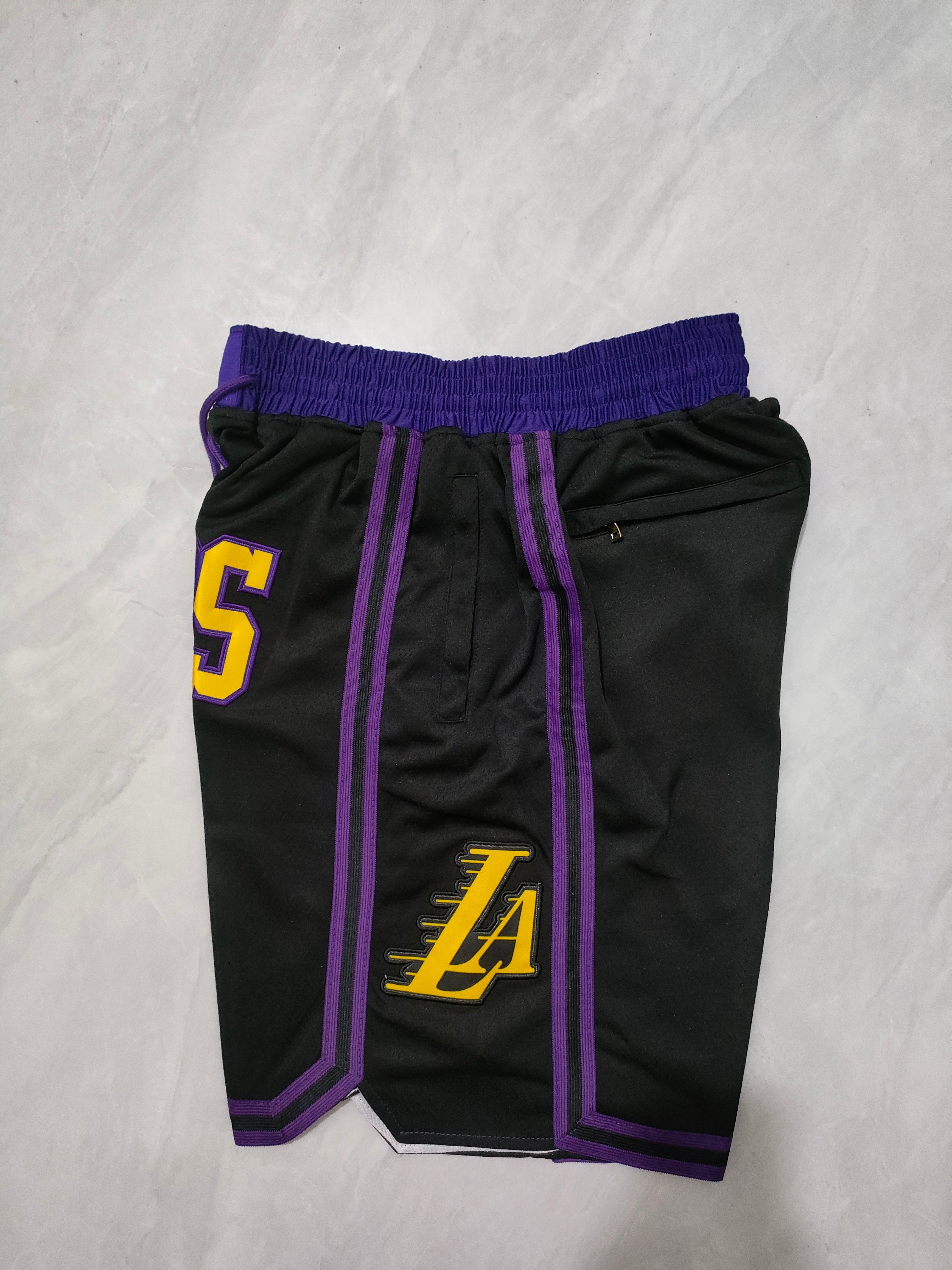 Los Angeles Lakers 2024 Black City Edition Pocket Shorts