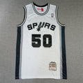 David Robinson #50 San Antonio Spurs 1998-99 white Throwback Embroidered Jersey