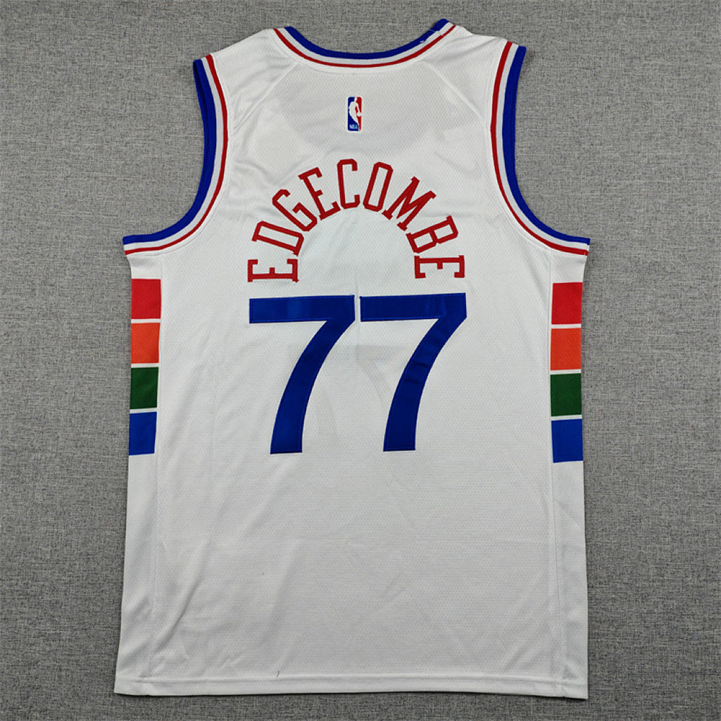 V. J. Edgecombe #77 Philadelphia 76ers White City Edition Swingman Embroidered Jersey