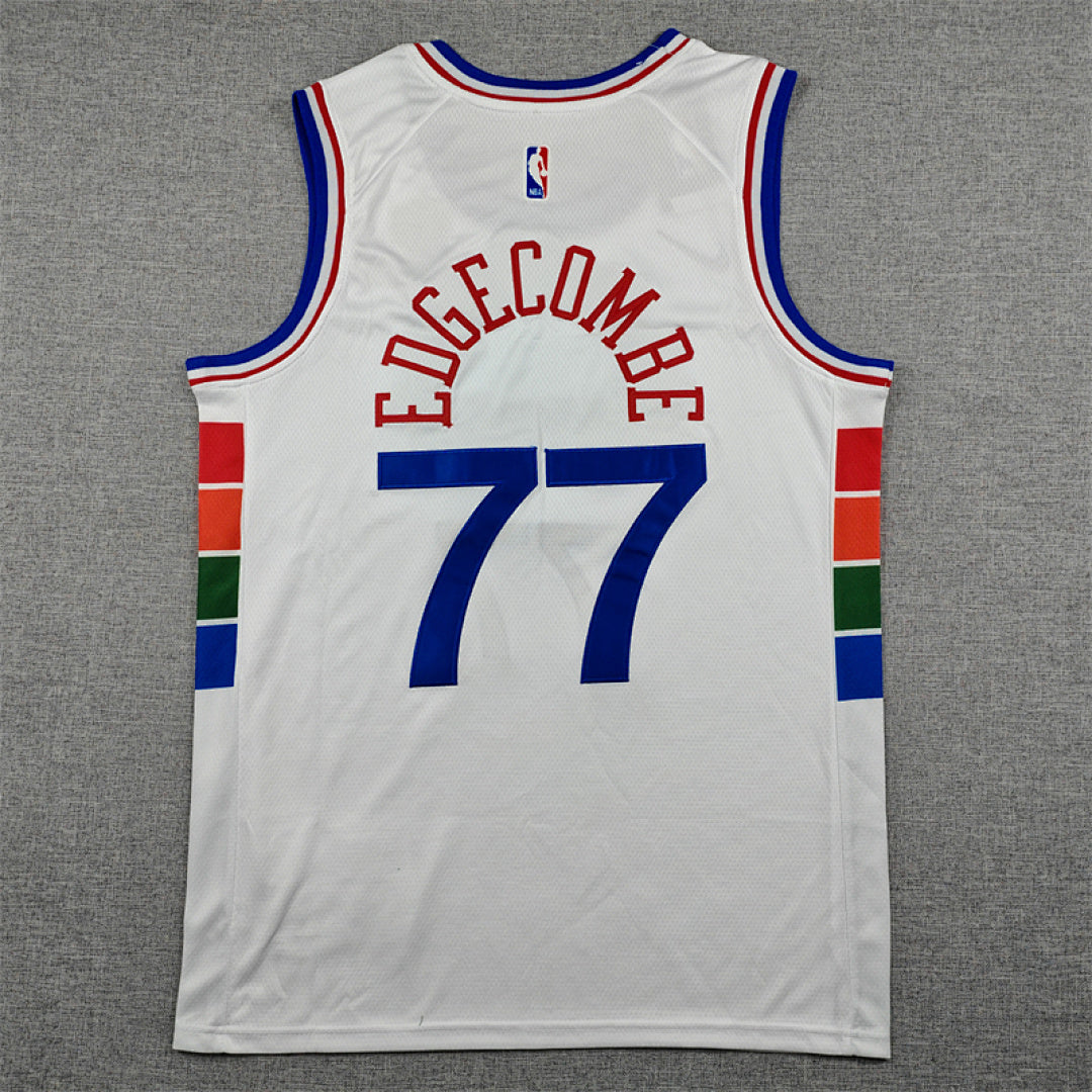 V. J. Edgecombe #77 Philadelphia 76ers White City Edition Swingman Embroidered Jersey