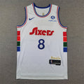 Paul George #8 Philadelphia 76ers White City Edition Swingman Embroidered Jersey