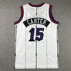 Youth Vince Carter Toronto Raptors #15 White 1998-99 Throwback Embroidered Jersey