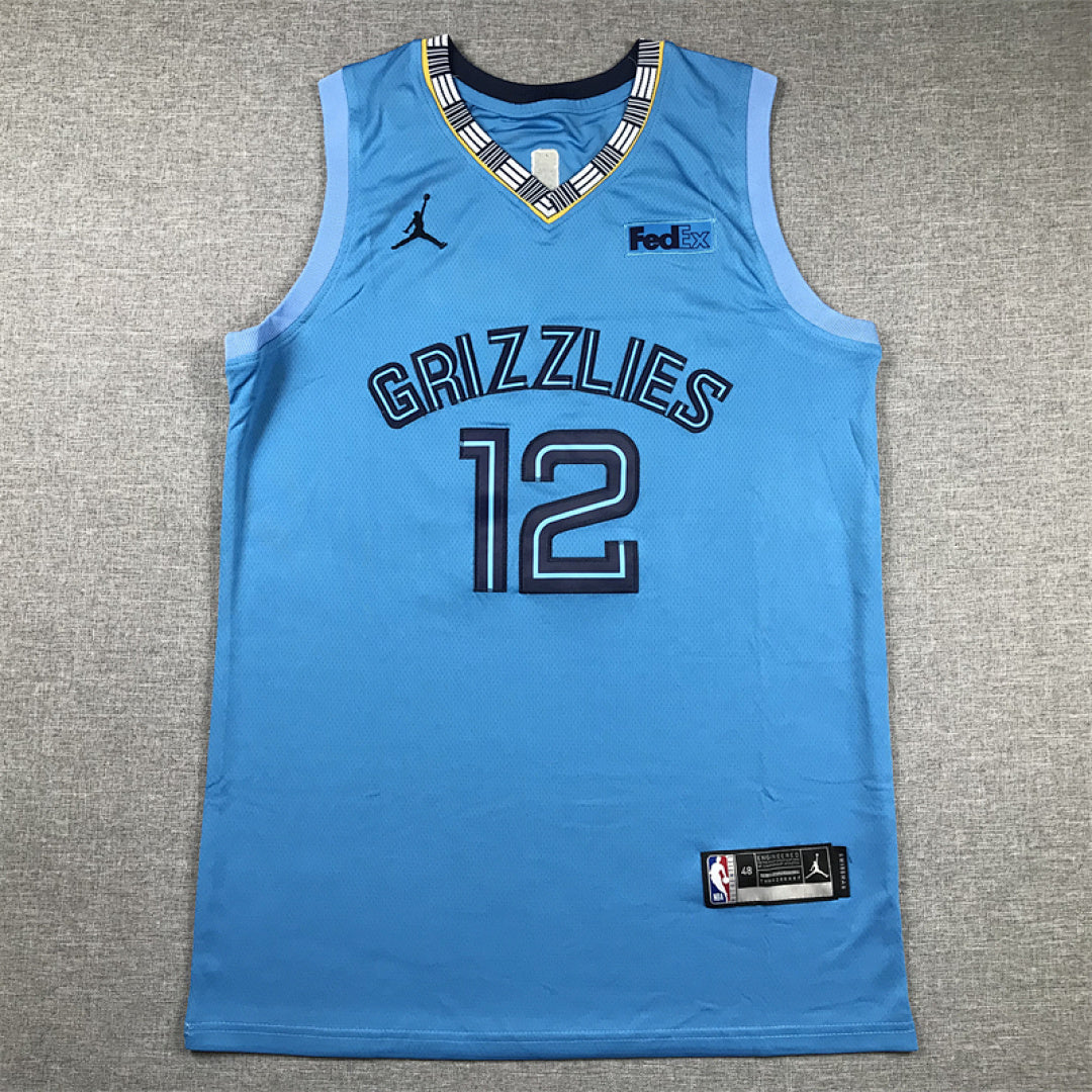 Ja Morant# 12 Memphis Grizzlies  75th Anniversary  Embroidered Jersey