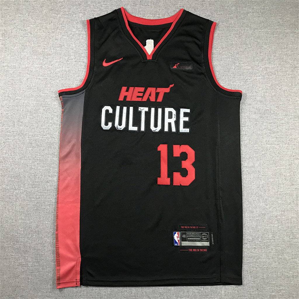 Bam Adebayo# 13 Miami Heat 2024 Black City Edition Swingman Embroidered Jersey