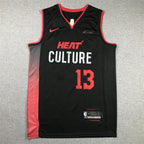 Bam Adebayo# 13 Miami Heat 2024 Black City Edition Swingman Embroidered Jersey