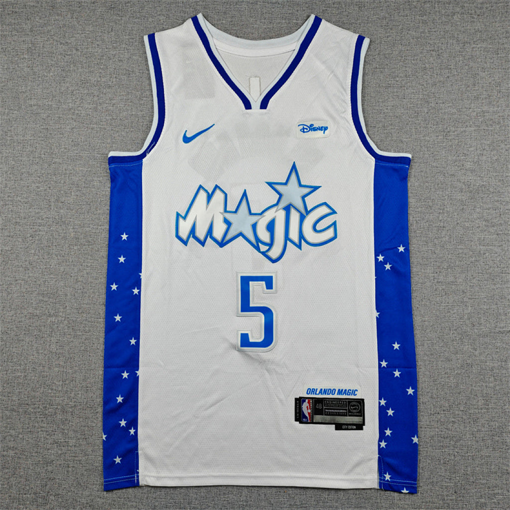 Paolo Napoleon James Banchero#5 Orlando Magic 2026 White City Edition Swingman Embroidered Jersey