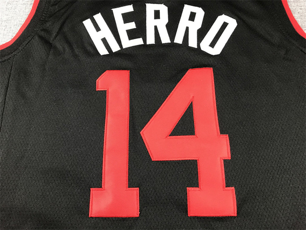 Tyler Herro# 14 Miami Heat 2024 Black City Edition Swingman Embroidered Jersey