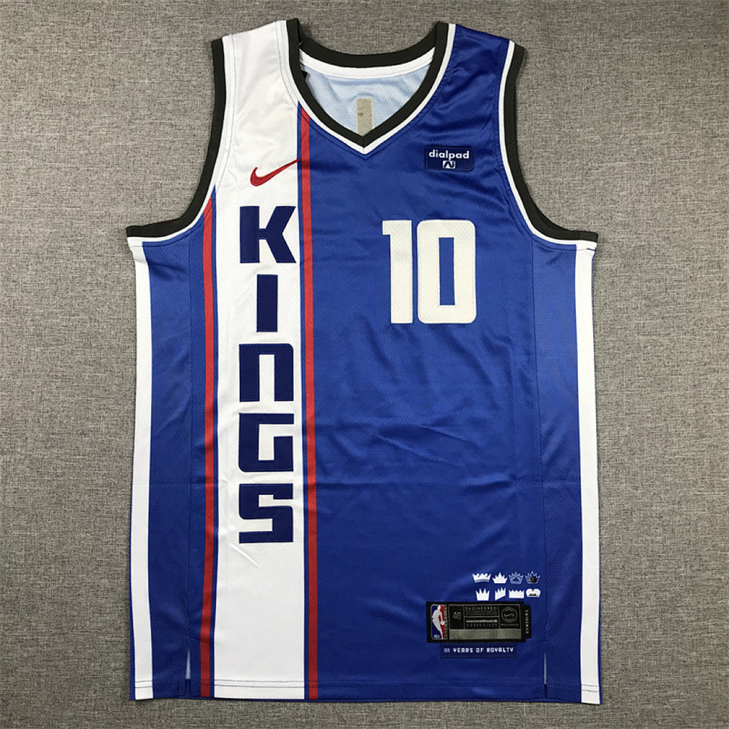 Domantas Sabonis #10 Sacramento Kings Blue City Edition Swingman Embroidered Jersey