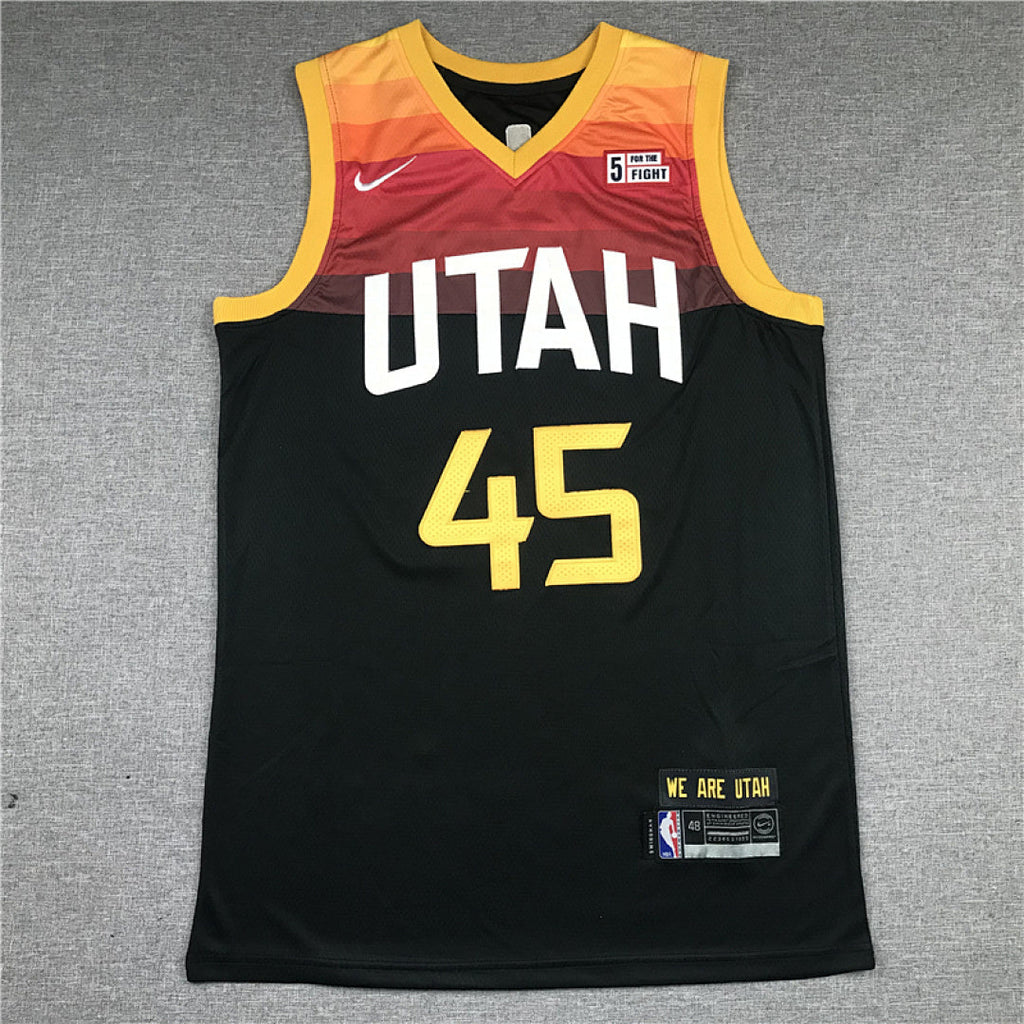 Utah Jazz Donovan Mitchell #45  Black City Edition Swingman Embroidered Jersey