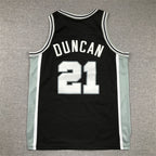 Youth Tim Duncan San Antonio Spurs #21 Black 1998-99 Throwback Embroidered Jersey