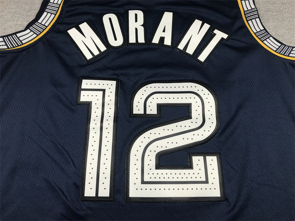 Ja Morant# 12 Memphis Grizzlies 2022 City Edition Swingman Embroidered Jersey