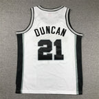 Youth Tim Duncan San Antonio Spurs #21 1998-99 Throwback Embroidered Jersey