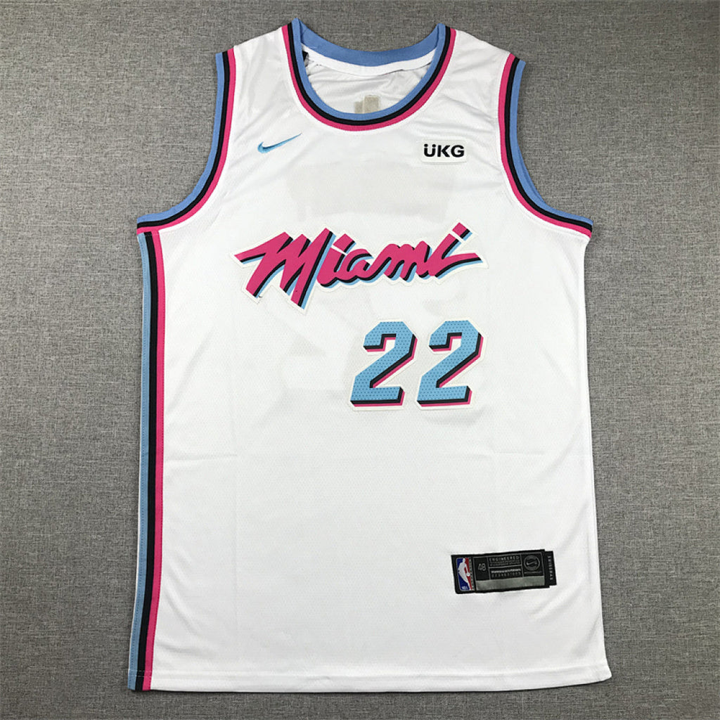 Jimmy Butler# 22 Miami Heat White City Edition Swingman Embroidered Jersey