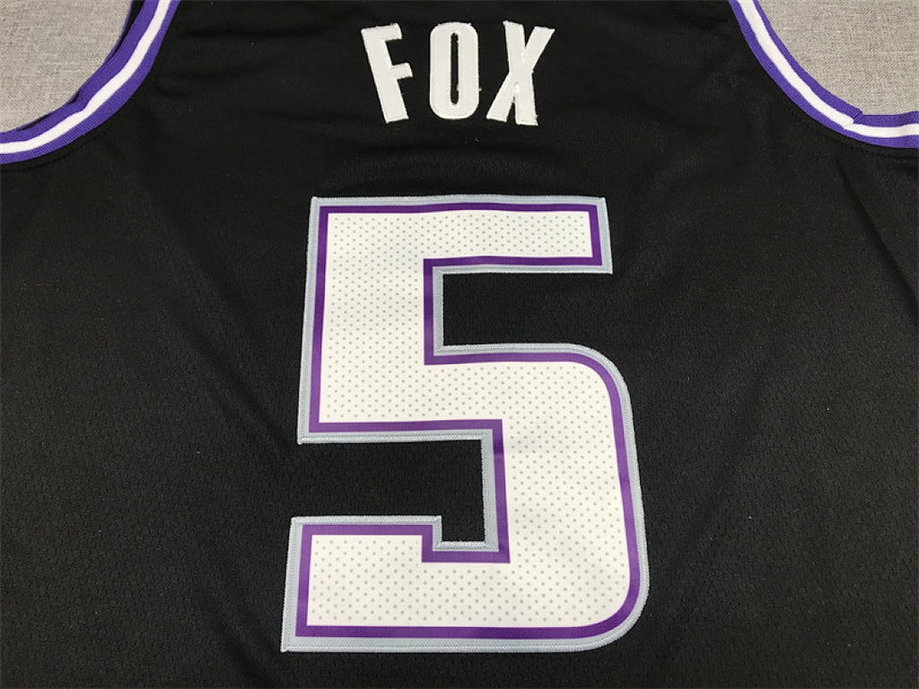 De'Aaron Fox #5 Sacramento Kings Black City Edition Swingman Embroidered Jersey
