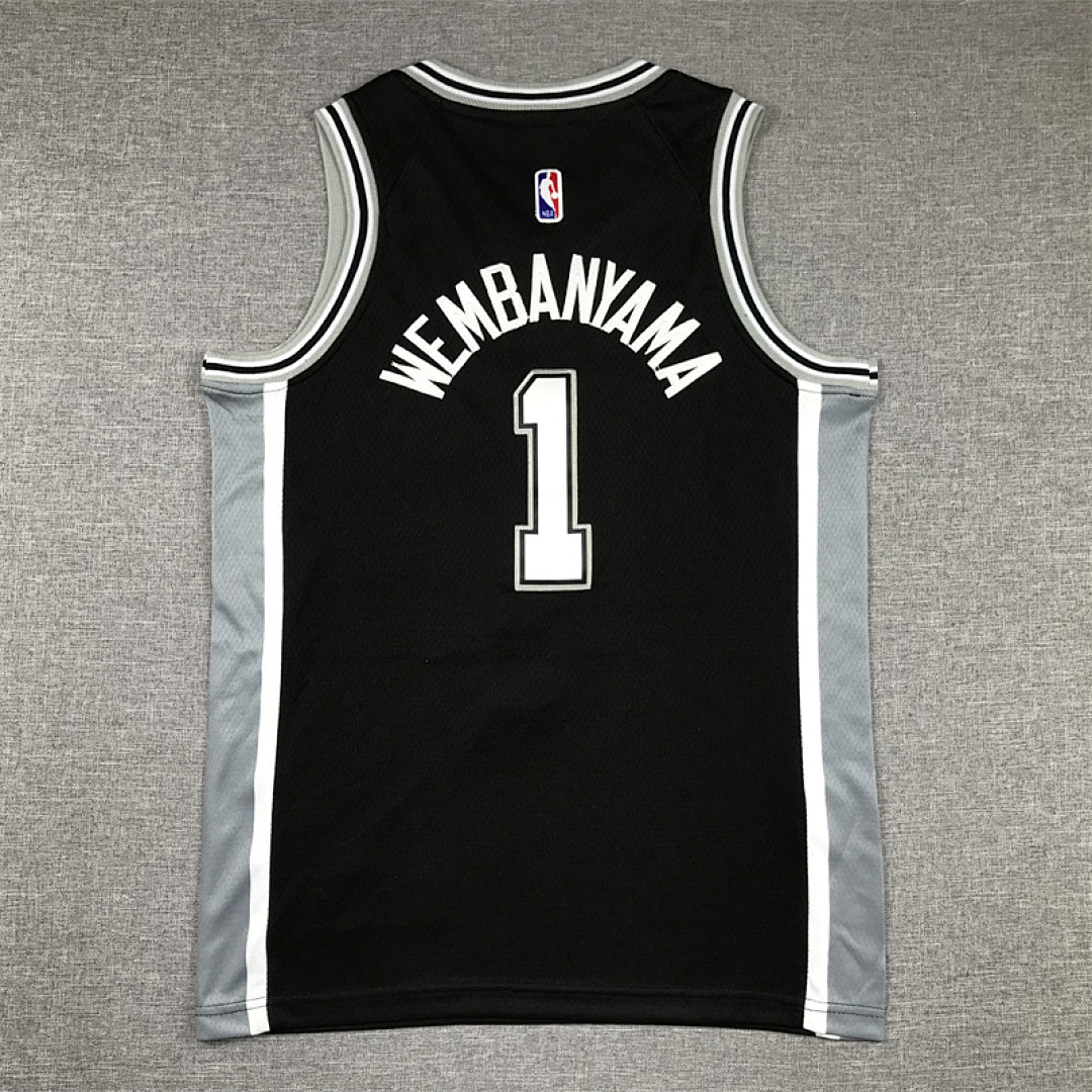Youth Victor Wembanyama San Antonio Spurs #1 City Edition Swingman Embroidered Jersey