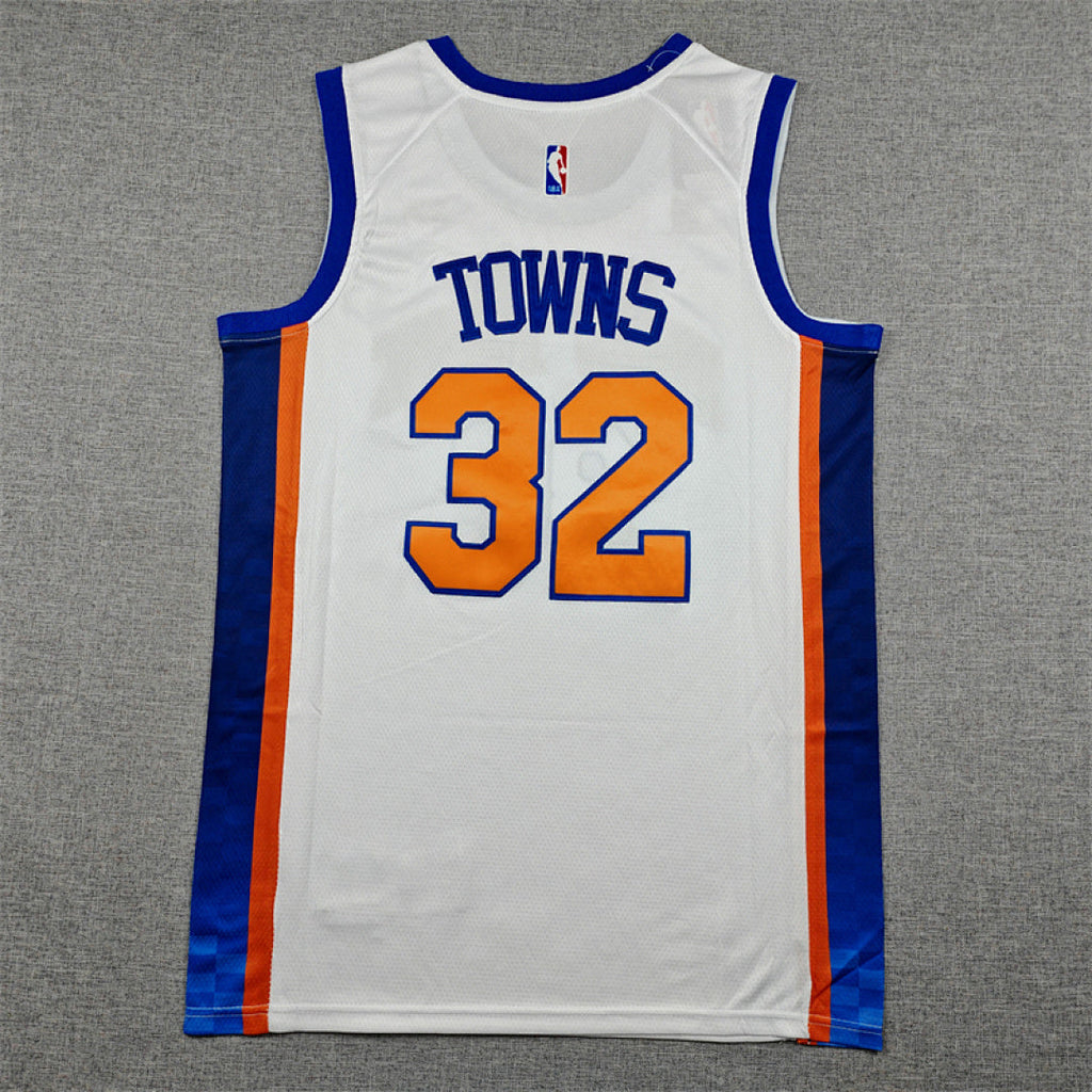 Karl-Anthony Towns#32 New York Knicks 2026 White City Edition Swingman Embroidered Jersey