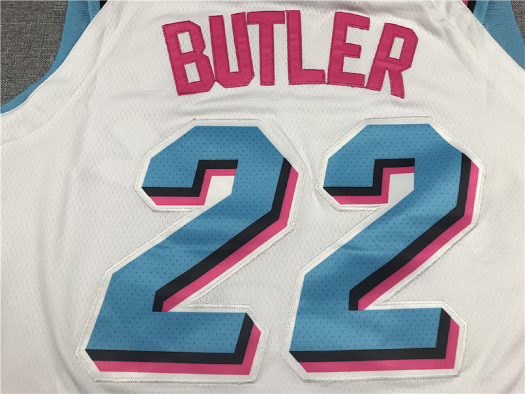 Jimmy Butler# 22 Miami Heat White City Edition Swingman Embroidered Jersey