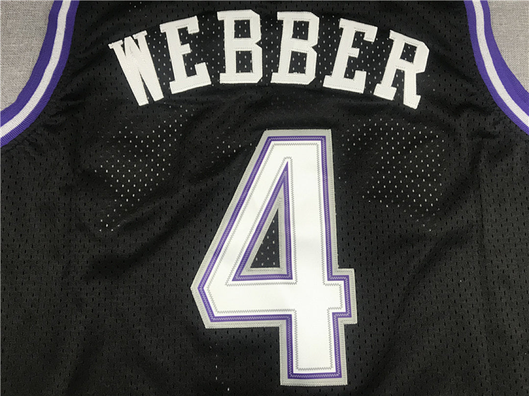 Chris Webber #4 Sacramento Kings 1998-99 Throwback Embroidered Jersey