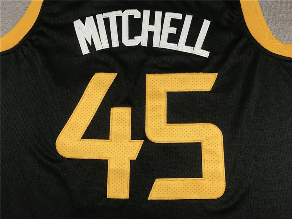 Utah Jazz Donovan Mitchell #45  Black City Edition Swingman Embroidered Jersey