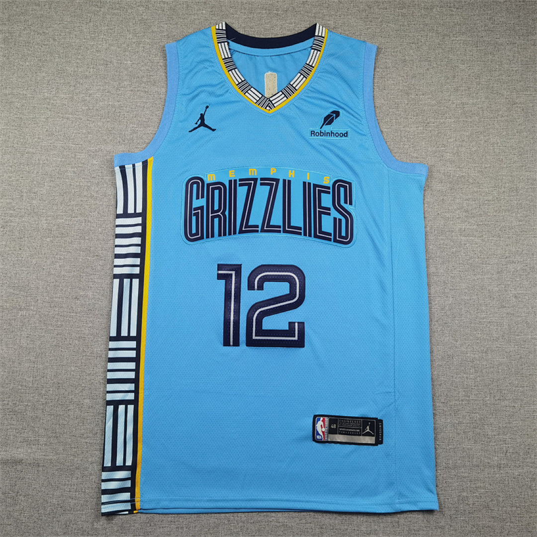 Ja Morant# 12 Memphis Grizzlies 2023 City Edition Swingman Embroidered Jersey