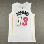 Bam Adebayo# 13 Miami Heat 2023 White City Edition Swingman Embroidered Jersey