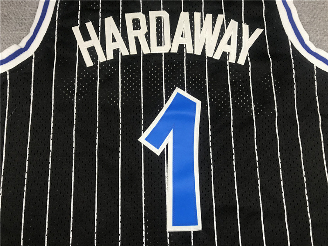 Anfernee  Hardaway#1 Orlando Magic 1993-94 Hardaway Black Edition  Embroidered Jersey