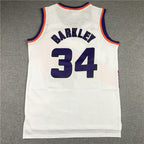 Charles Barkley #34 Phoenix Suns 1992-93 White Throwback Embroidered Jersey