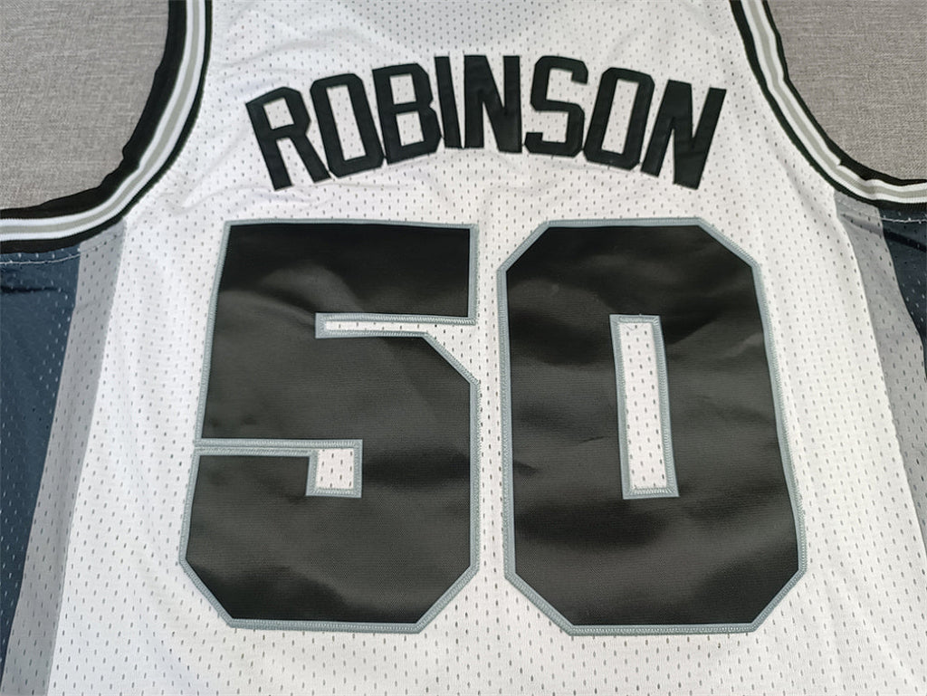 David Robinson #50 San Antonio Spurs 1998-99 white Throwback Embroidered Jersey