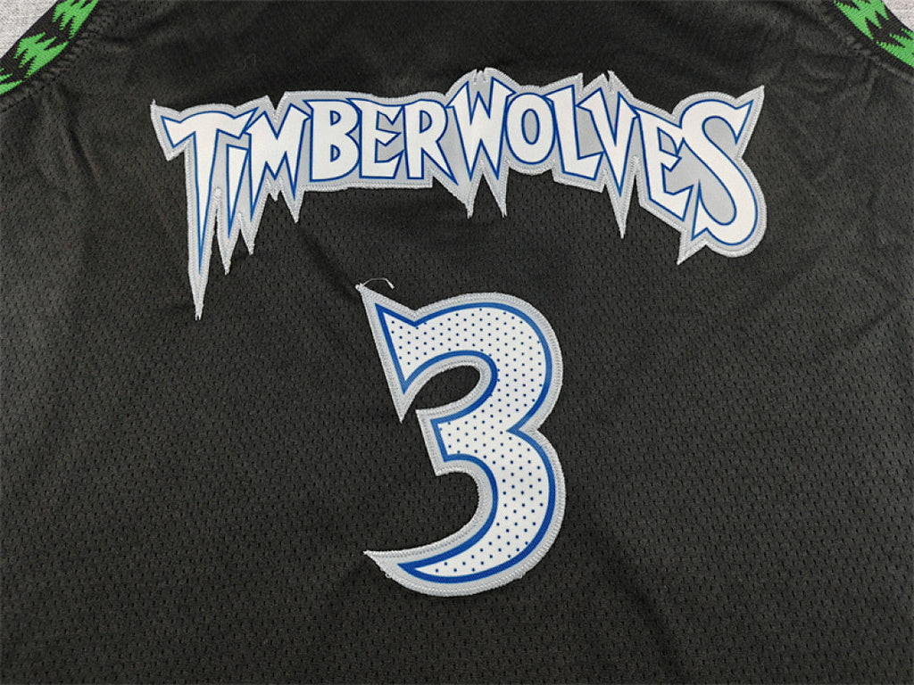 Jaden McDaniels #3 Minnesota Timberwolves 2026 Black City Edition Swingman Embroidered Jersey