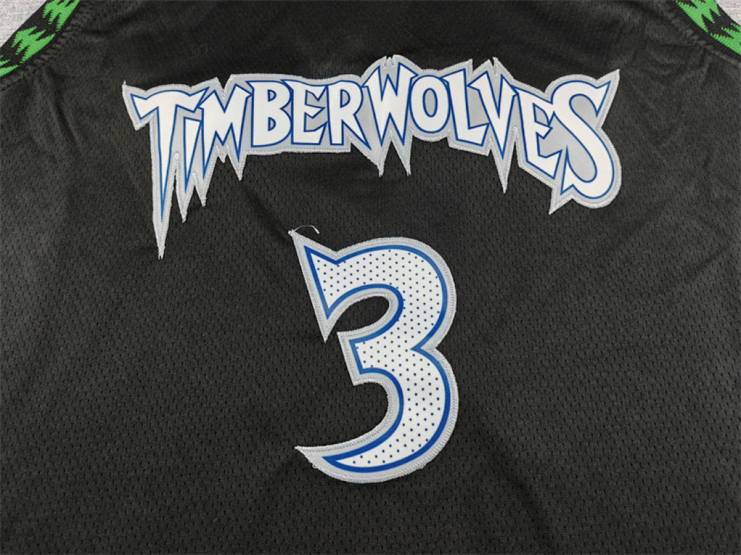 Jaden McDaniels #3 Minnesota Timberwolves 2026 Black City Edition Swingman Embroidered Jersey