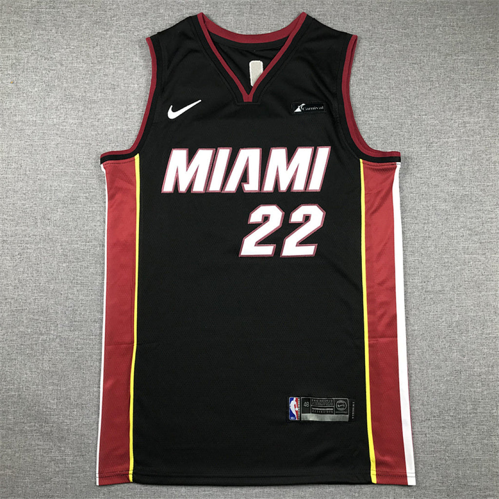 Jimmy Butler# 22 Miami Heat Black City Edition Swingman Embroidered Jersey