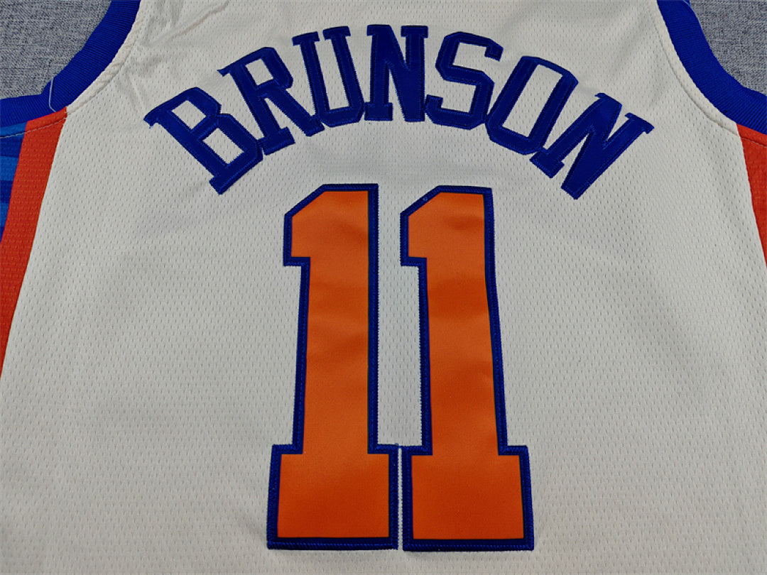 Jalen Brunson#11 New York Knicks 2026 Off-White City Edition Swingman Embroidered Jersey