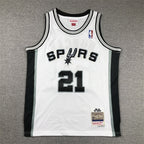 Youth Tim Duncan San Antonio Spurs #21 1998-99 Throwback Embroidered Jersey