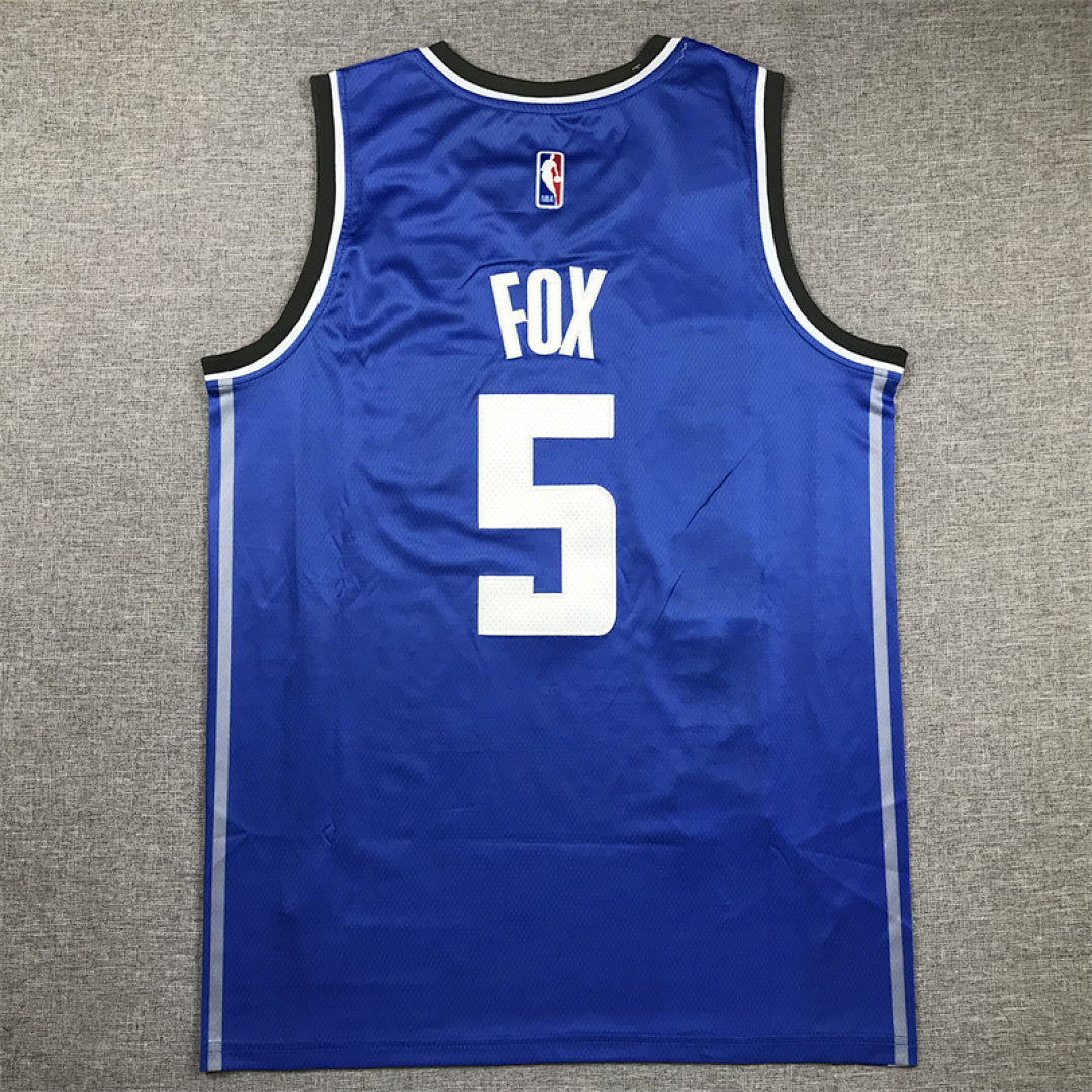 De¨Aaron Fox#5 Sacramento Kings Blue City Edition Swingman Embroidered Jersey