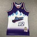 Youth John Stockton Utah Jazz #12 1996-97 Throwback Embroidered Jersey