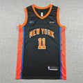 Jalen Brunson#11 New York Knicks Black City Edition Swingman Embroidered Jersey