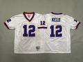 Youth Jim Kelly Buffalo Bills #12 White Retro Embroidered Jersey