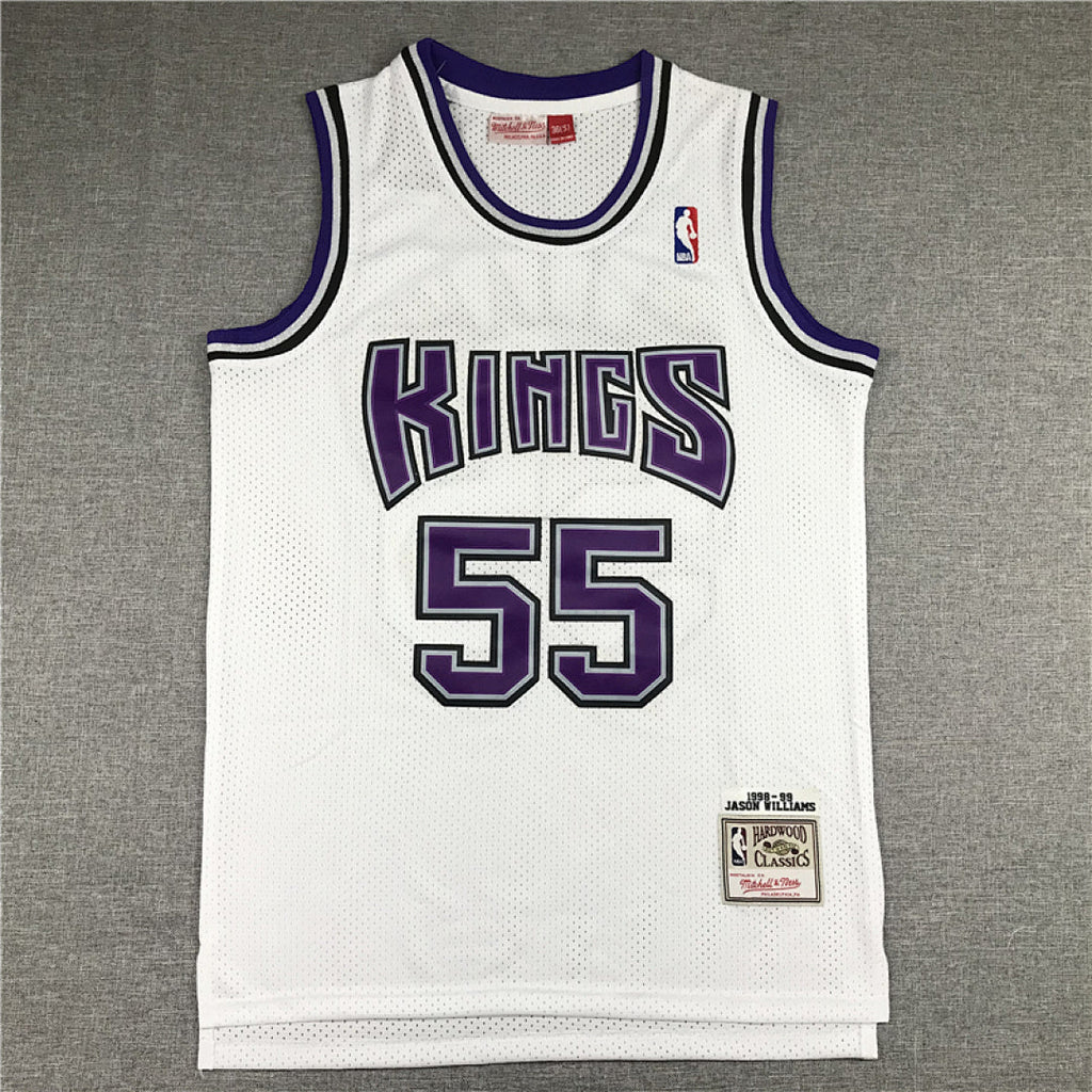 Jason Chandler Williams #55 Sacramento Kings 1998-99White Throwback Embroidered Jersey