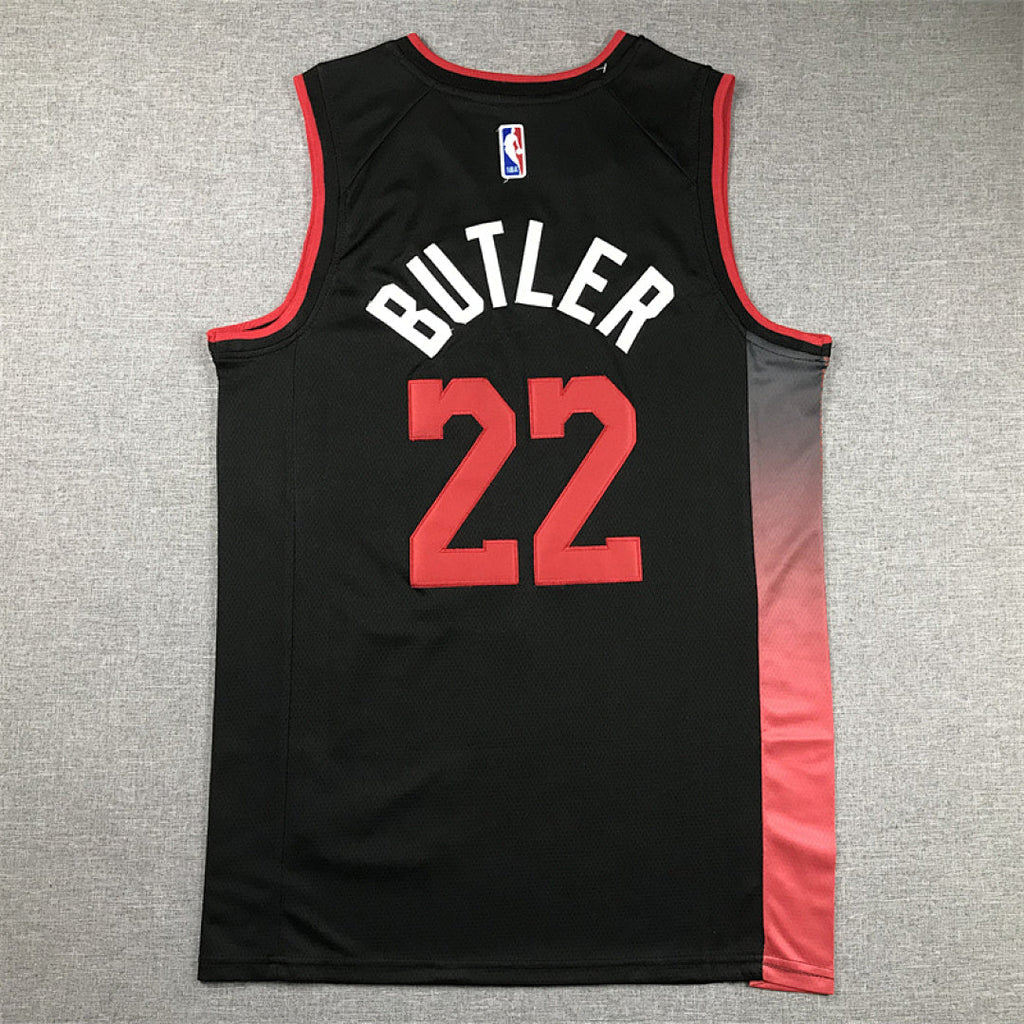 Jimmy Butler# 22 Miami Heat 2024 Black City Edition Swingman Embroidered Jersey
