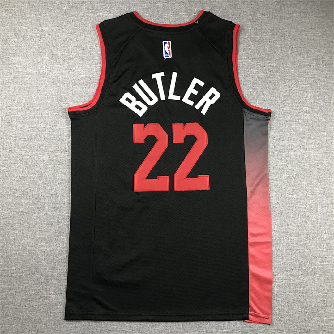 Jimmy Butler# 22 Miami Heat 2024 Black City Edition Swingman Embroidered Jersey
