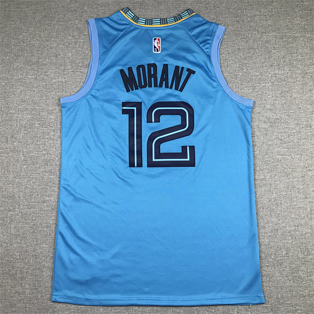 Ja Morant# 12 Memphis Grizzlies  75th Anniversary  Embroidered Jersey