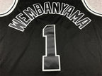 Victor Wembanyama #1 San Antonio Spurs Black City Edition Swingman Embroidered Jersey