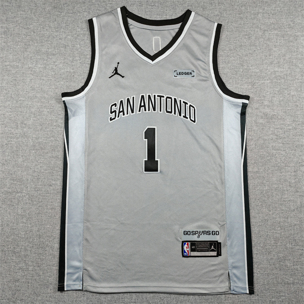Victor Wembanyama #1 San Antonio Spurs Gray City Edition Swingman Embroidered Jersey  [Pre-Order]
