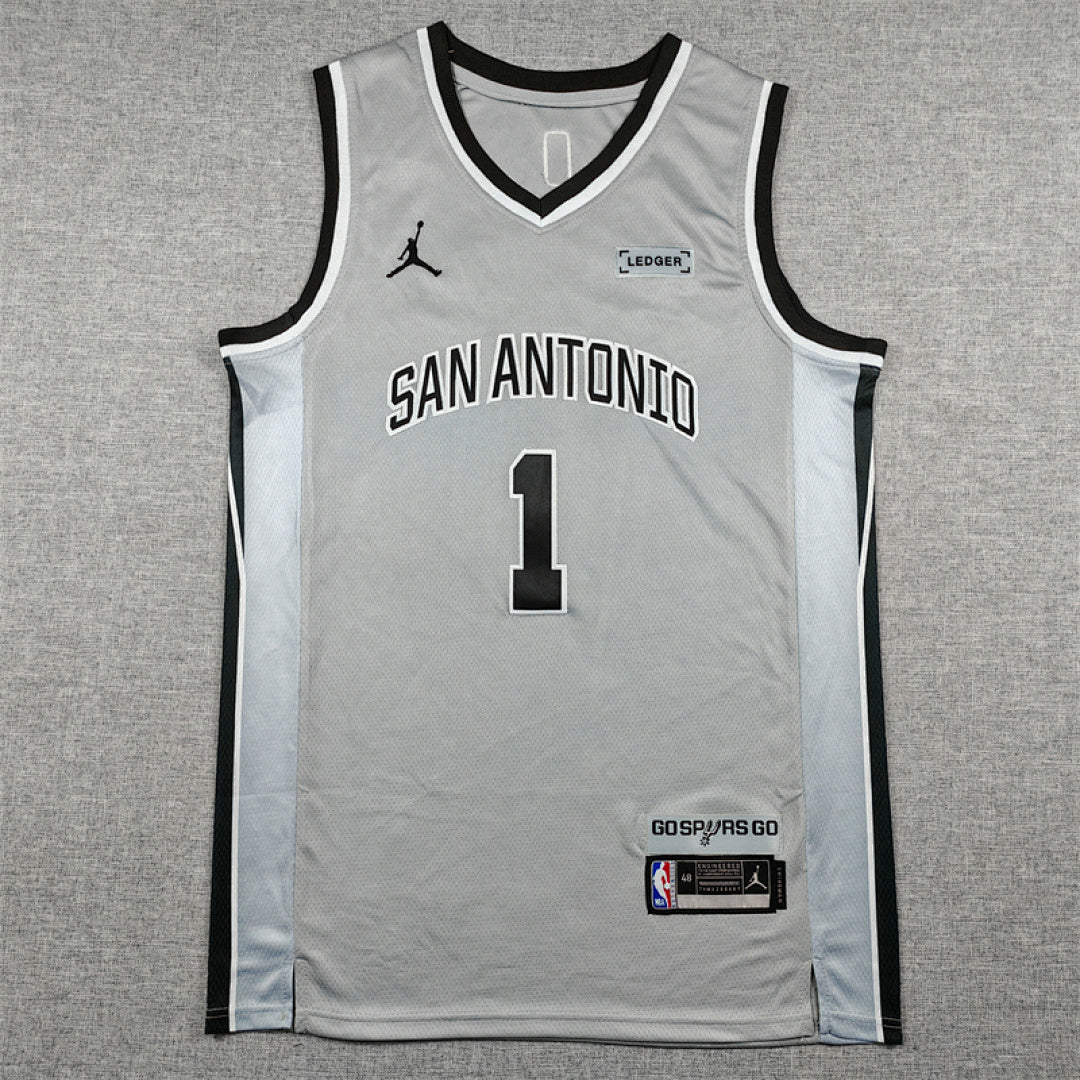Victor Wembanyama #1 San Antonio Spurs Gray City Edition Swingman Embroidered Jersey  [Pre-Order]